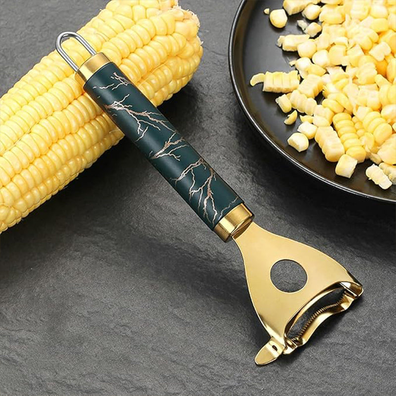 TEMU 1-pack Stainless Steel Corn Stripper & Peeler Set, Reusable Cob For Quick Corn Prep, Multi-use Kitchen Tool For Vegetables, Ideal For