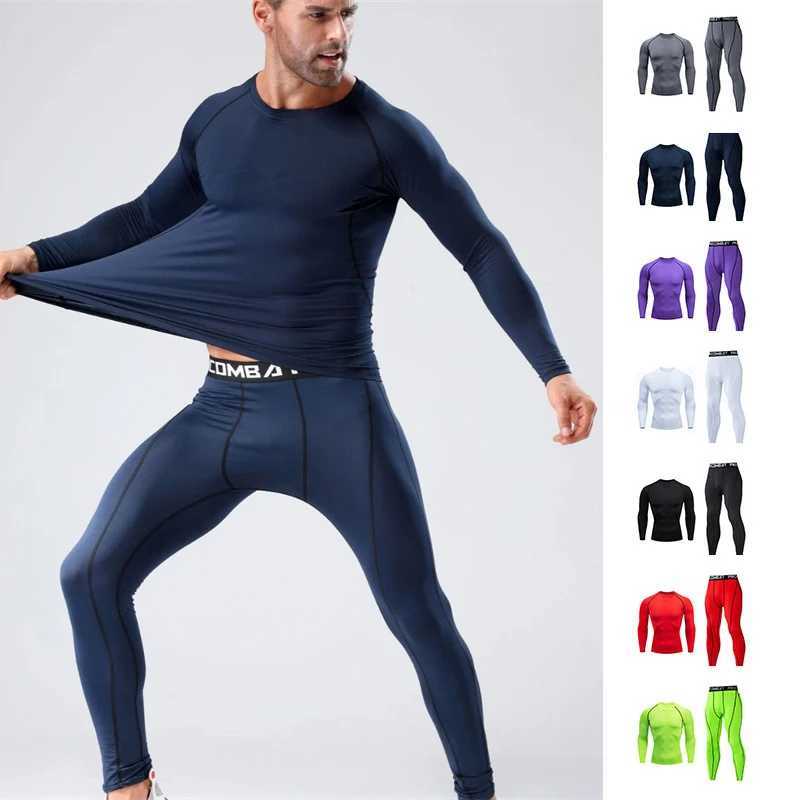 Mens Running Set Gym Jogging Thermo Underwear XXXXL Second Skin Compression Fitness MMA Rashguard Male Quick Dry Tracksuit W250703