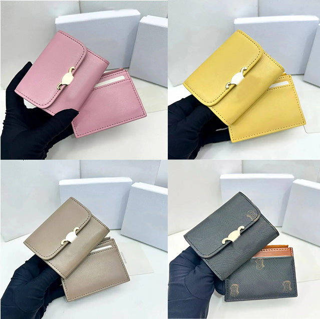 Women Luxury CardHolder Ava Designer Wallet Id Card Coin Purses Cowhide Leather Fashion Key Pouch Mens Card Holders Zippy Purses Chain Money Wallets