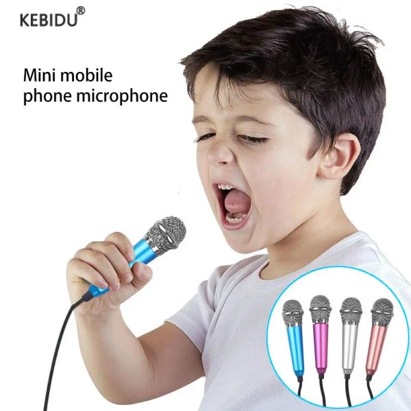Portable Microphone 3.5mm Stereo Studio Mic KTV Karaoke Mini Microphone For Smart Phone Laptop PC Desktop Handheld Audio