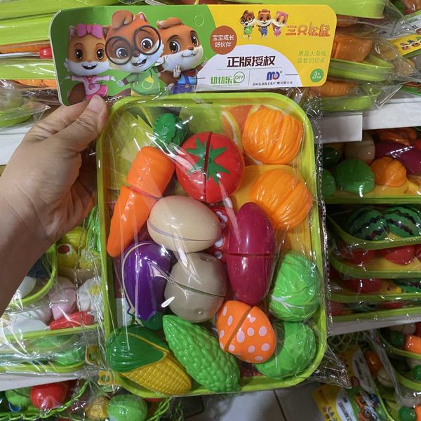Cozinhas brincar de comida infantil infantil thokhound kitchen corte de frutas conjuntos de vegetais pode cortar vegetais meninos e meninas