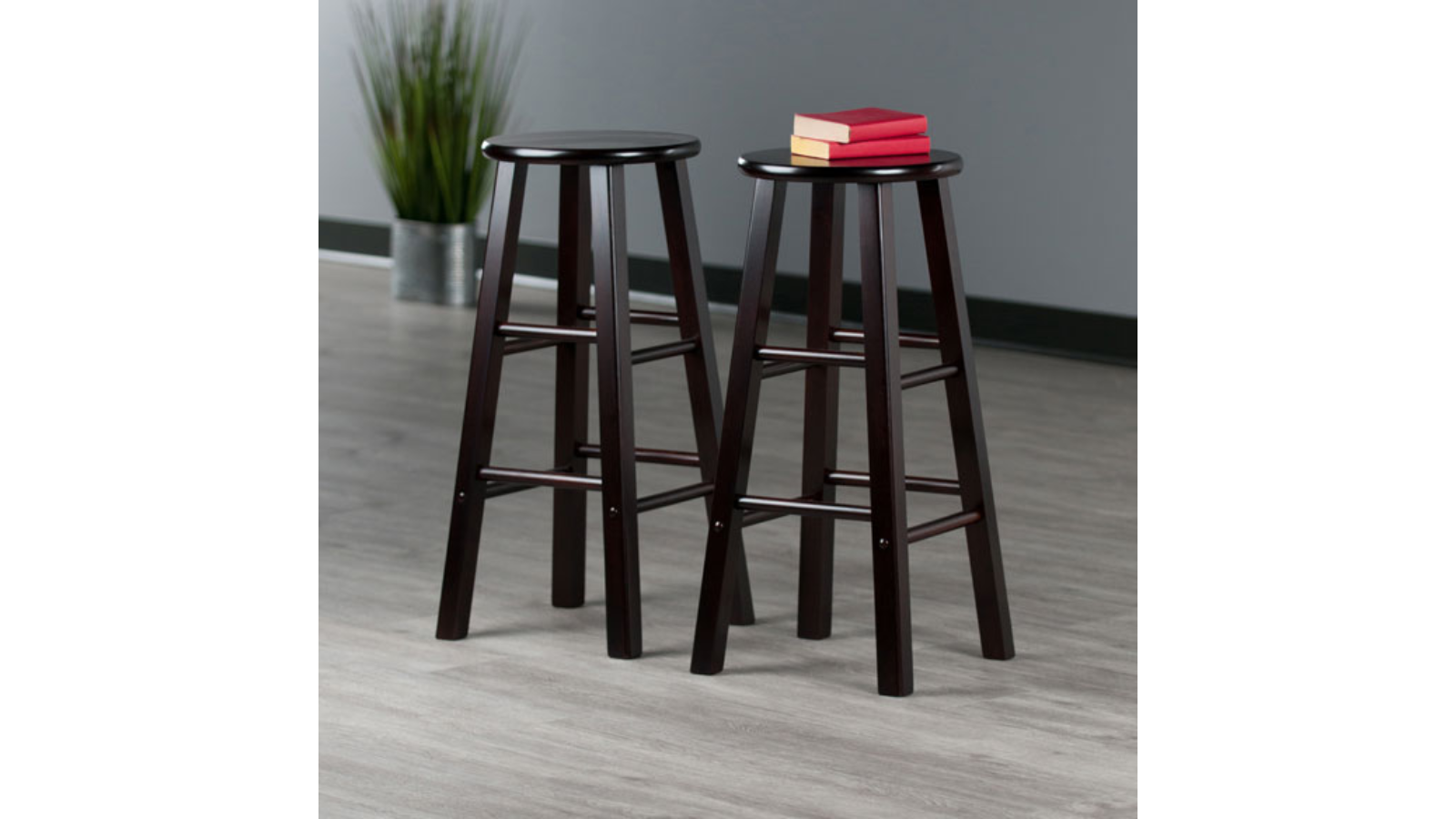 Skyline Decor Square Leg Bar Stool: 2-Pc Bar Stool Set