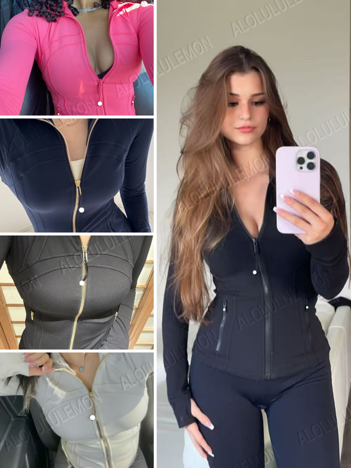 2025 5A Yoga Jacket Women set Workout Sport Coat Fitness Sports Activewear Comfortable Top Solid Zip Up Sweatshirt Sportwear luluness lemonlies jack