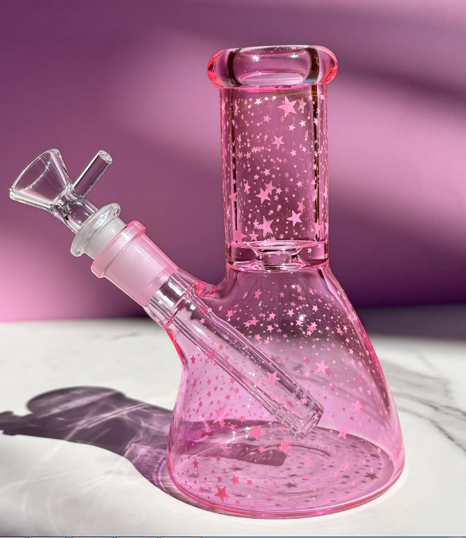 Thick Glass Bong Water Pipes Hookahs Unique Glass Bubbler Beaker Smoking Heady Dab Oil Rig Beaker Water Bongs With 14mm Joint