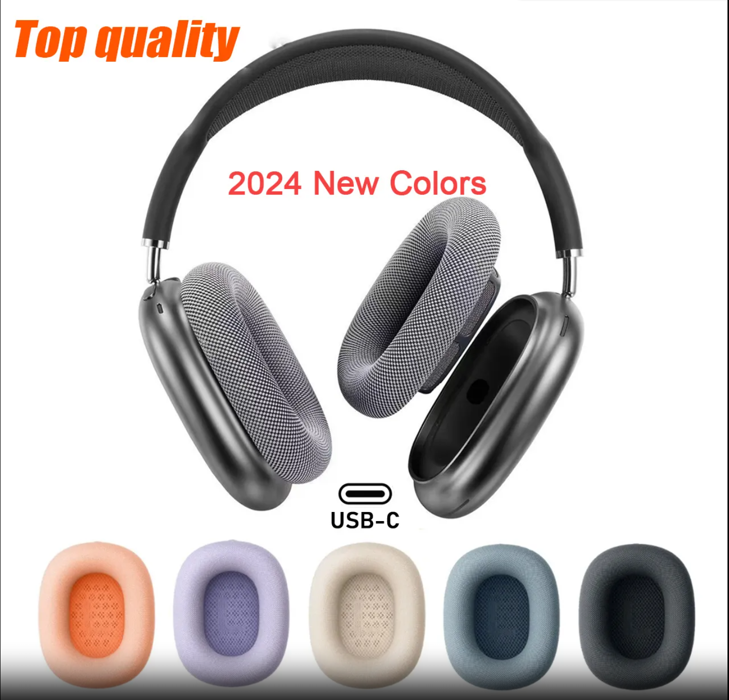 Top quality Max ANC Metal Pro max Air pro 2 3 4 Headband Headphone Accessories Transparent Solid Silicone Waterproof Protective case air Maxs Headph