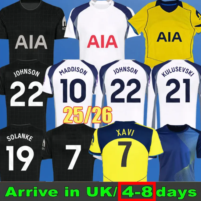 24 25 26 Season TEL SOLANKE SON KUDUS MADDISON KULUSEVSKI RICHARLISON ROMERO VAN DE VEN BISSOUMA Soccer Jerseys 2025 mens kit kids equipments 999