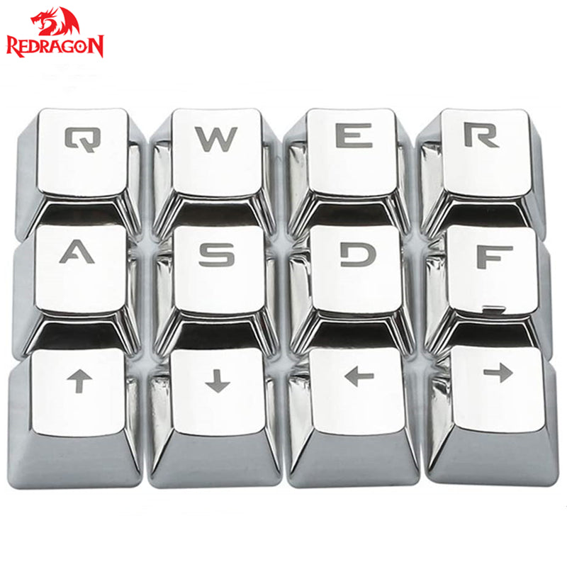 n OEM Profile Electroplated metal texture keycap Backlight Keycap For Cherry MX Mechanical Gaming Keyboard Silver KeyCaps