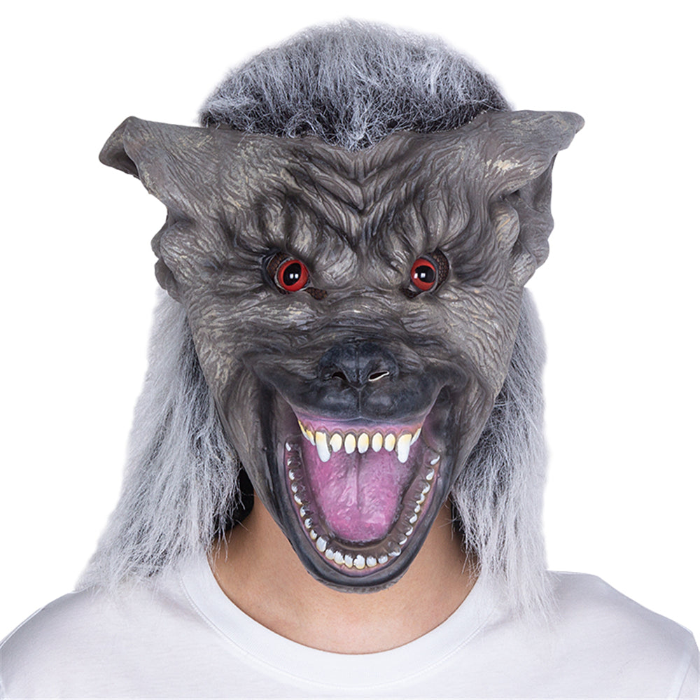 Costume Accessories Halloween Latex Animal Wolf Head Face Mask Werewolf White Claw Gloves Cosplay Costume Party Props