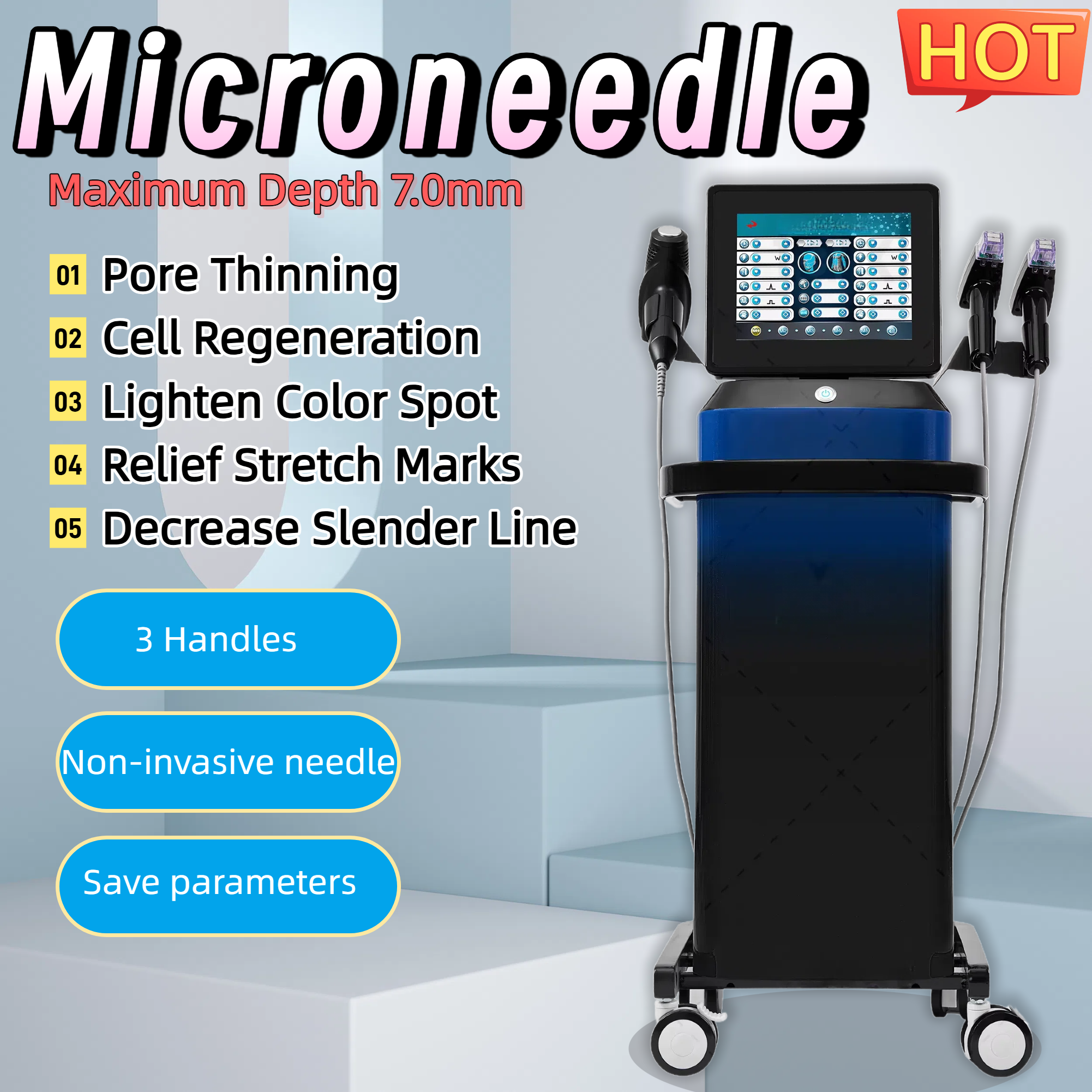 Professional Morpheus 8 RF Microneedling Machine Facial Skin Care Beauty Cartridge Nutrition Input Pore Thinning Relief Stretch Marks Relief Dark So