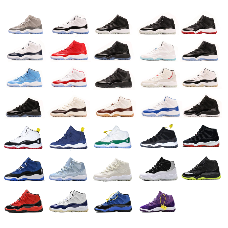 Designer Toddlers boys Kids shoes 11s Purple Rain Casual Basketball shoes for sale youth Shoe Gamma Blue Infants Sneakers Baby Sports top quality US