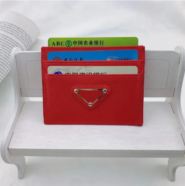 new hot Card Holders Credit Wallet Designer Men and Women Black Fashion 2025 Passport Cover ID Business Mini Coin Pocket for Ladies Purse Case Trian