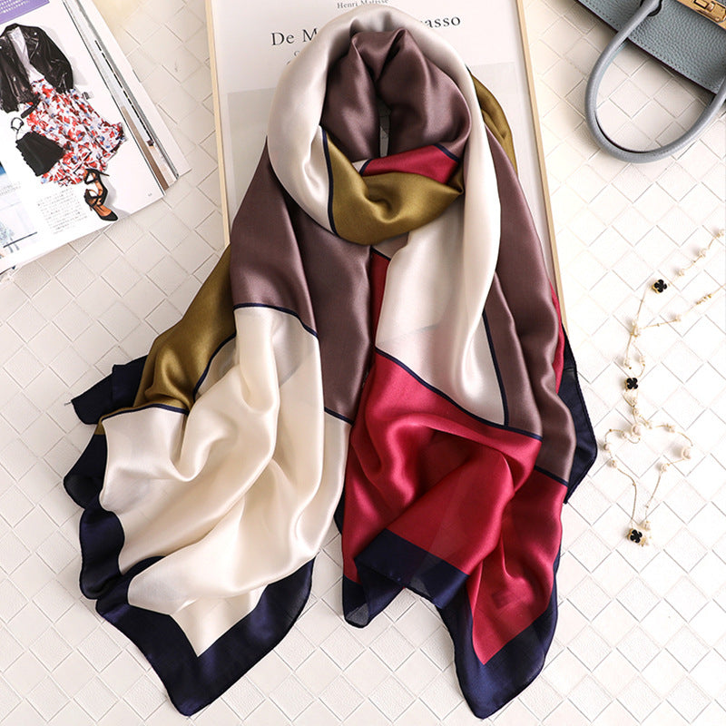 Brand Designer Silk Scarf women Foulard female Bandana Long Lrage Shawls Wrpas Winter Scarves Pashmina Lady Hijab 2021 echarpe