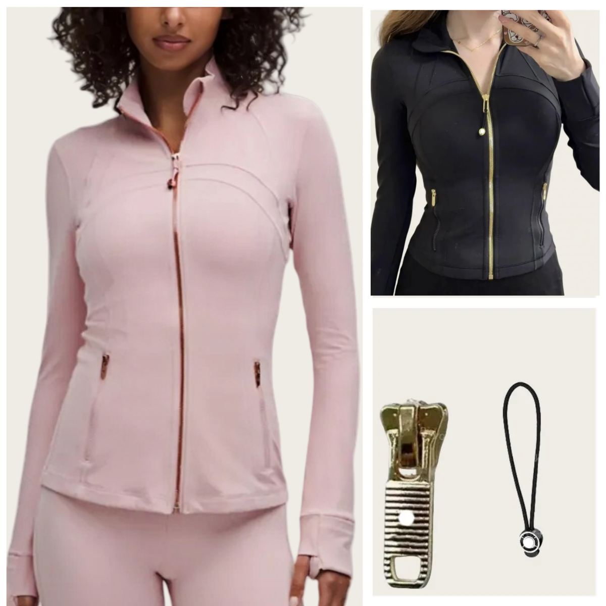 Top Quality Women Yoga Cropped Jacket Outfit Define Women Gold Zipper Activewear Slim Fit Zip Sweatshirt Running Workout Fitness jackets