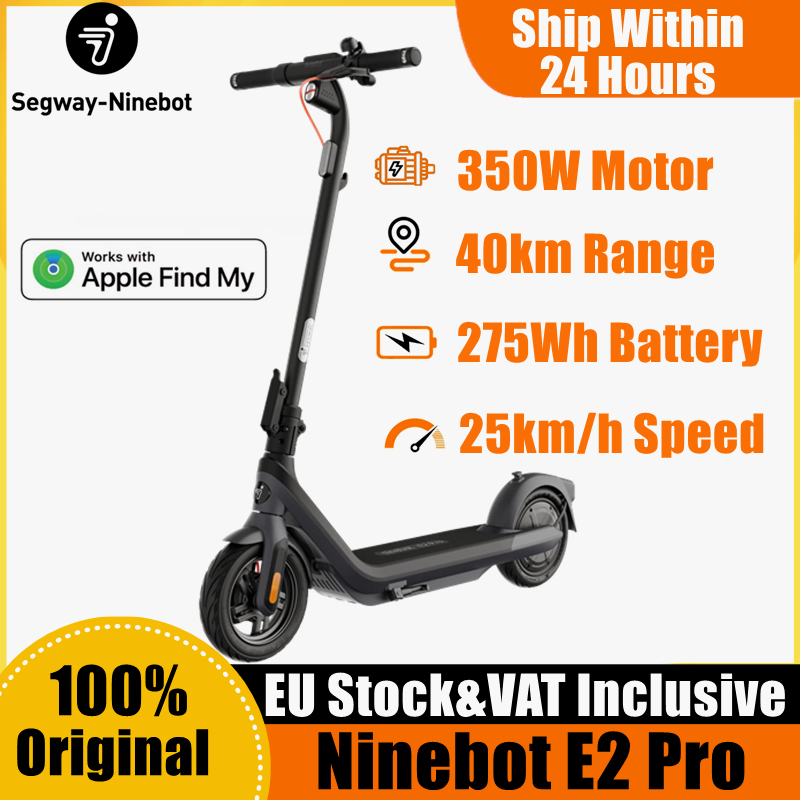 Original Ninebot by Segway E2 PRO Smart Electric Scooter 350W Power 25km-h Speed Smart Kickscooter 40km Long Range E-Scooters