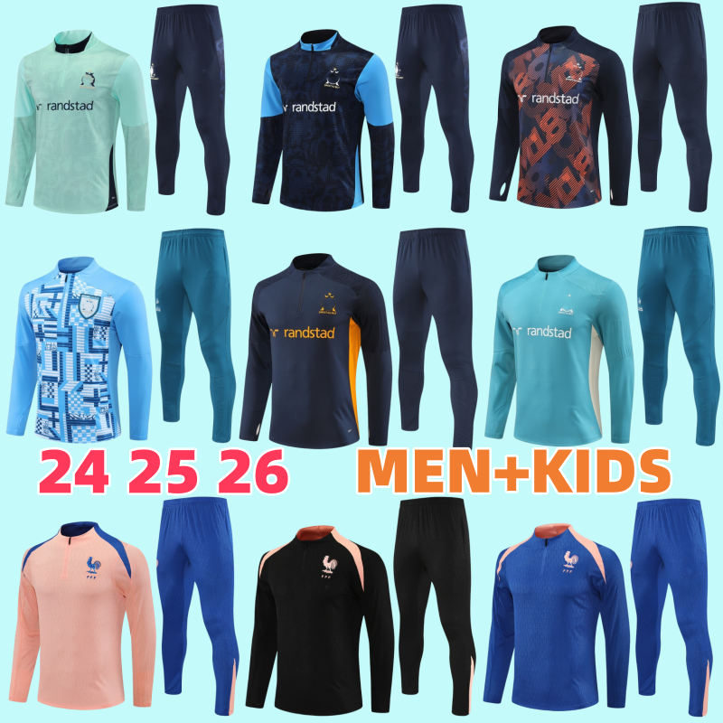 24 25 26 Kids Men MMarseille Tracksuits OM Greenwood Balerdi 2025 2026 TRAPALITY SOCCER Olympique Tracksuit Football shirt