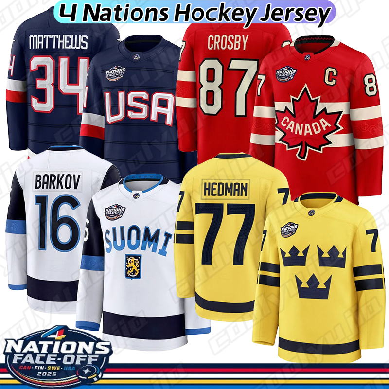 2025 Four Nations hockey jersey 4 Nations face-off jersey canada jersey United States Finland jersey Sweden Special Training Senior All-Stars USA Ho