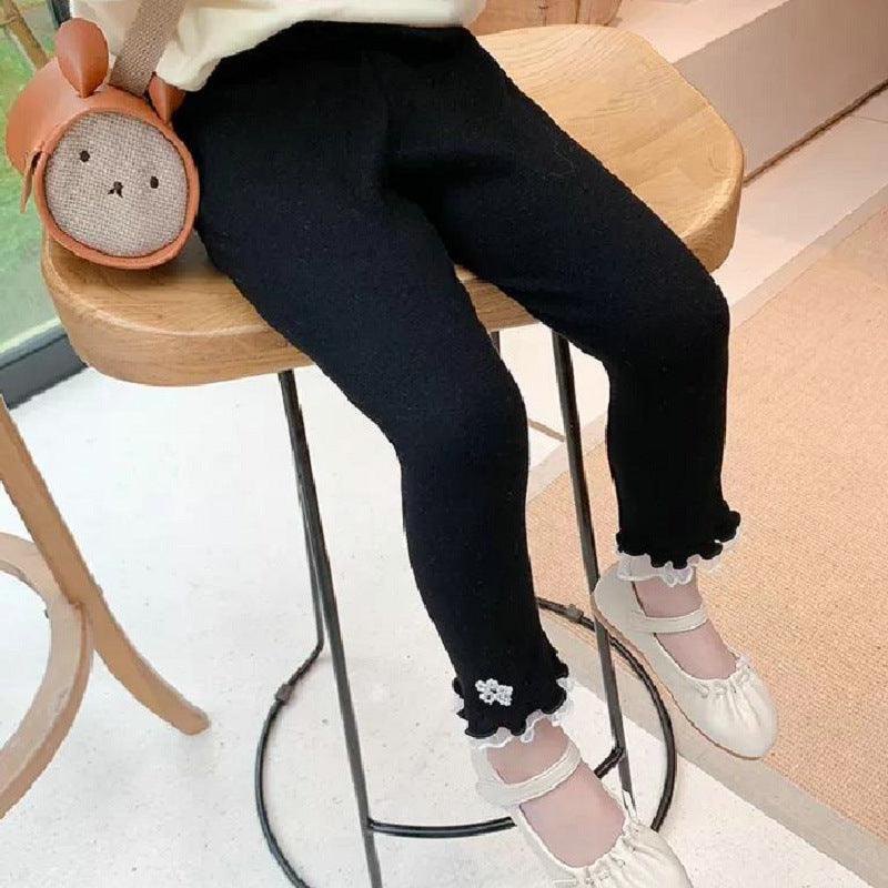 2021 Spring Autumn Kids Leggings For Girls Skinny Pencil Pant Children Casual Toursers Baby Girl Clothing