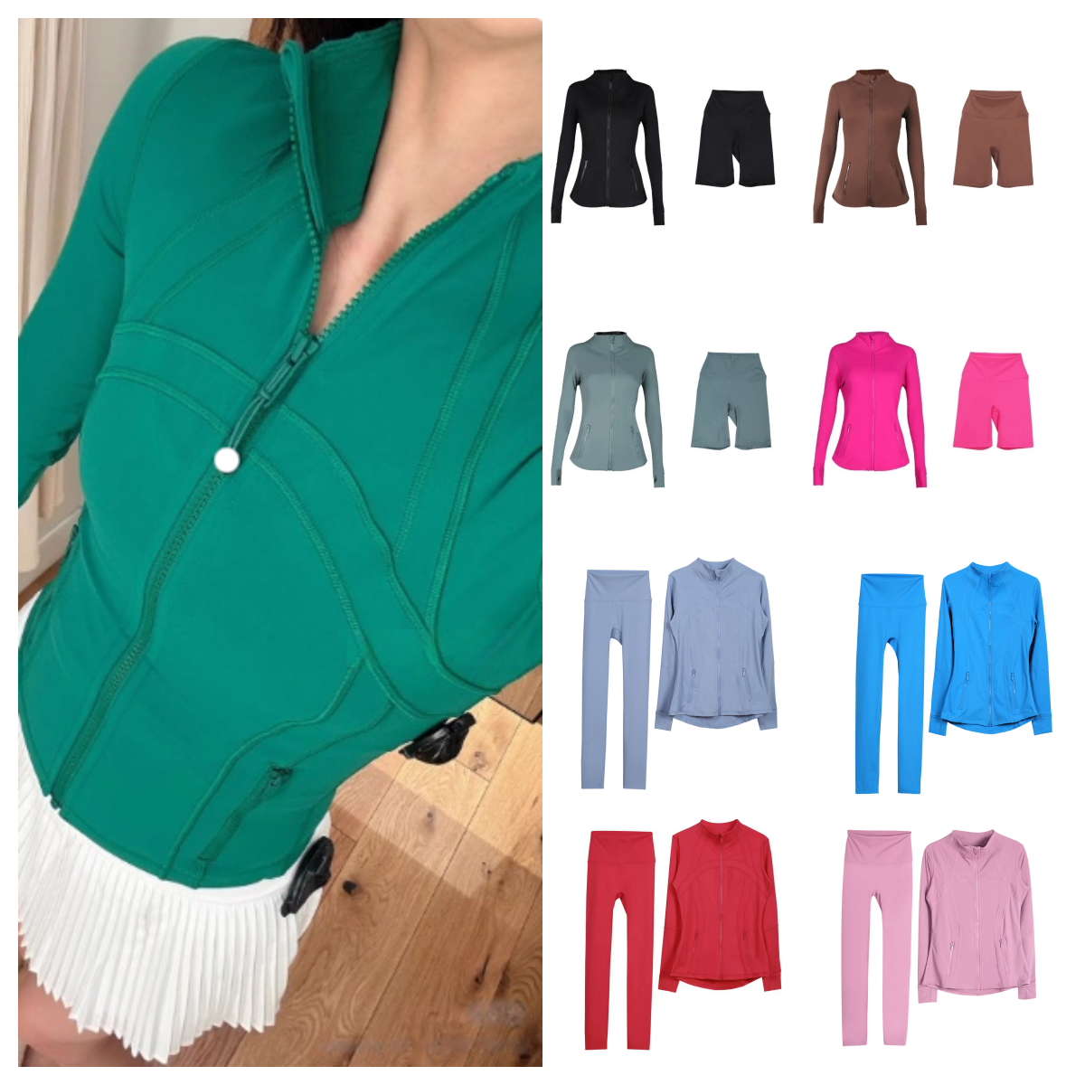 2025 10A top new Yoga Jacket Set Shorts Set High Seamless Top Tight Pants Gym Women&#039;s Sportswear Yoga Shorts Top Same Style Hot Selling Luluity