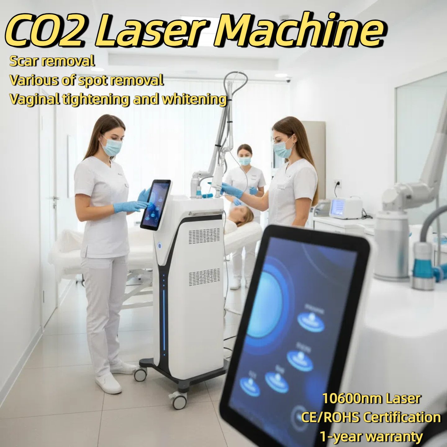 CO2 Fractional RF Laser Acne Treatment Whitening Wrinkle Removal Vaginal Tighten Skin Care Rejuvenation Painless Scar Remove Skin Tightening Beauty