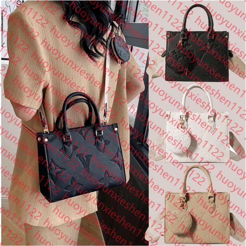 10A Luxury Designer Bag On the go Embossed Flower Large Capacity GM MM The Tote Bag Fashion Women Shoulder Shipping Bags Handbag Lady Crossbody Fema