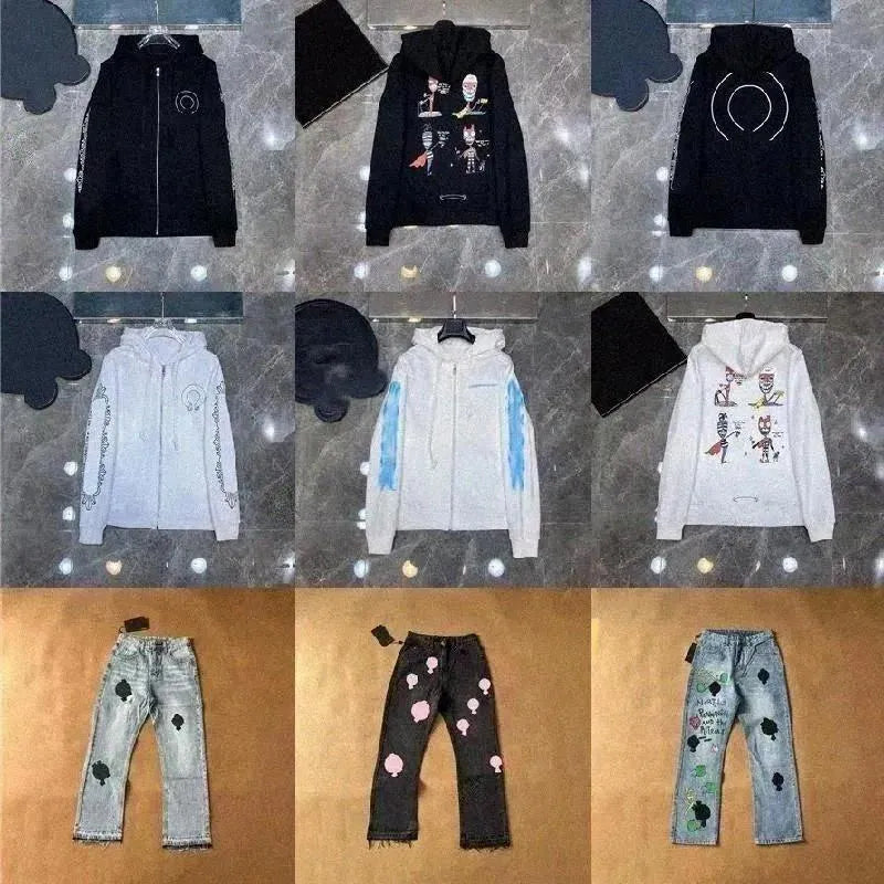 Designer Fashion hoodie set sweatshirt pullover long sleeved jacket loose cotton jacket men&#039;s and women&#039;s hip-hop jacket