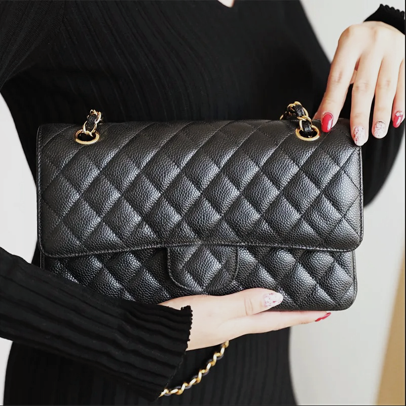 10A Retro Mirror Quality Designer bag classic bracelet handbag caviar flip crossbody 25cm shoulder 11.12 bag strap box