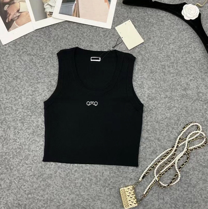 Designer tanks Womens sleeveless vest designer t shirt summer vests knitted tank top lo embroidered bikini short Tshirt Knitted Tanks