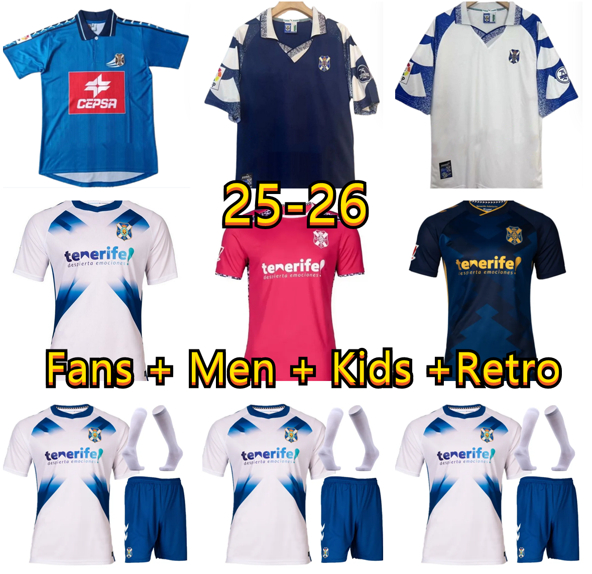 25 26 CD LUGO Tenerife Home Away 3rd soccer jerseys GALLEGO ZORRILLA MO DAUDA BUNUEL ROMERO SIPCIC chandal de futbol 1997 1998 1999 97 98 99 retro f