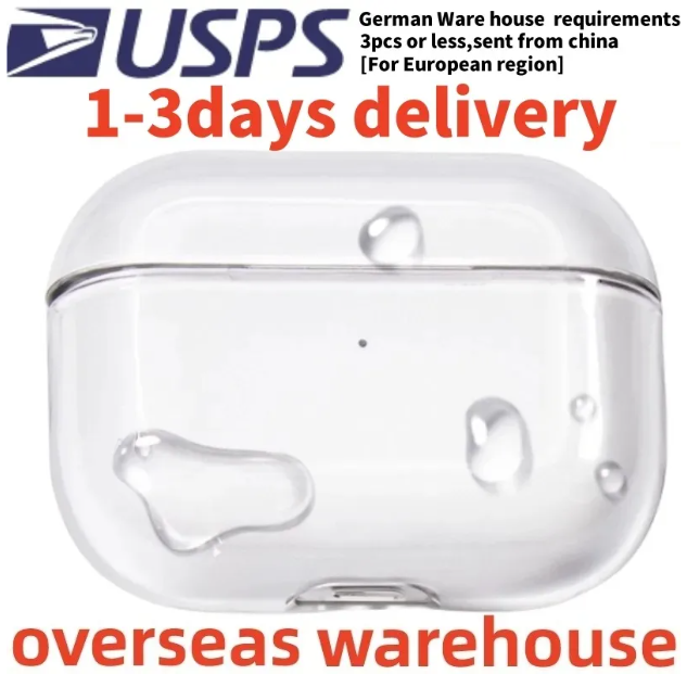 USA Stock for Apple AirPods 4 Pro 2 3rd Airpod Earphones 3 Solid Silicone Cute Protective Headphone Cover Apple Wireless Charging Box Shockproof 3nd