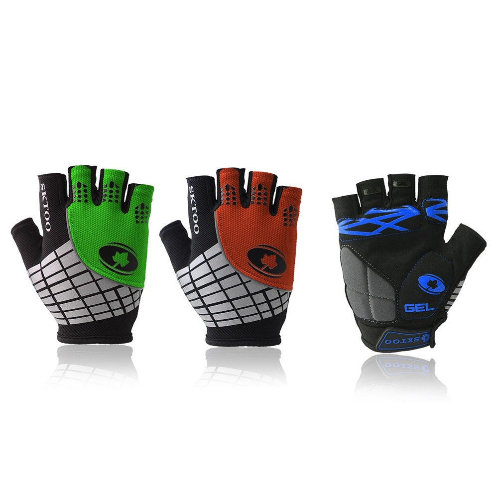 Half Finger Reflective Cycling Gloves Men Women Breathable Anti-shock Outdoor Sports Gloves Road Bike Bicycle Glove