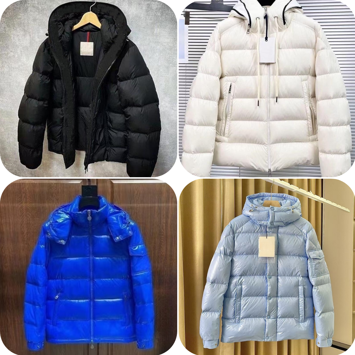 NFC Designer Puffer Jacket Parka Body Warmer Thick Hooded Coat Womens Winter Windbreaker Collar Zipper Jacket High Quality White Duck Puffer Mens Ja