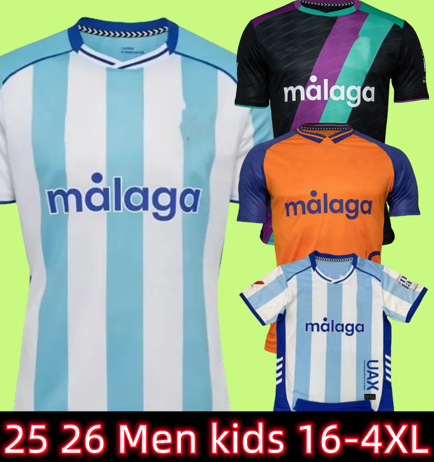 S-4XL MALAGA CF Deportivo La Coruna 25TH anniversary soccer jersey Kids Kit remake RETRO 25 26 Home Away Football Shirts Men