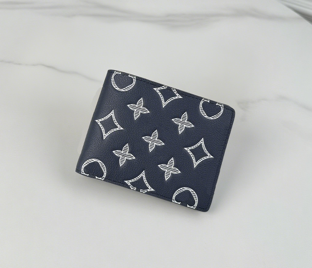 10A Mirror Quality Designer Multiple Wallets Men&#039;s Flower & Monogrammed Shadow Short Purse Premium Cowhide Leather Small Card Holder Pocket