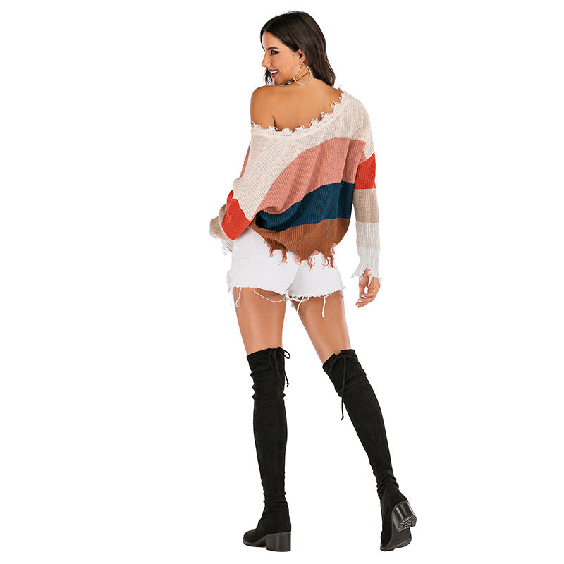 European and American Autumn and Winter New Cross-Border Mid-Length Sweater Womens Outerwear Coat Pullover Sweater