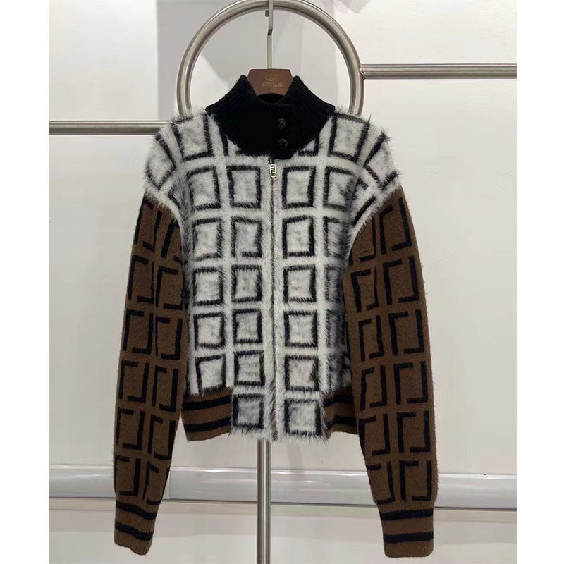 Women&#039;s Jackets Designer 2024 Winter Fur Thick Patchwork Coat For Women Warm Soft Loose Zip Jacket Female Outerwear Stand Collar Ladies Casual