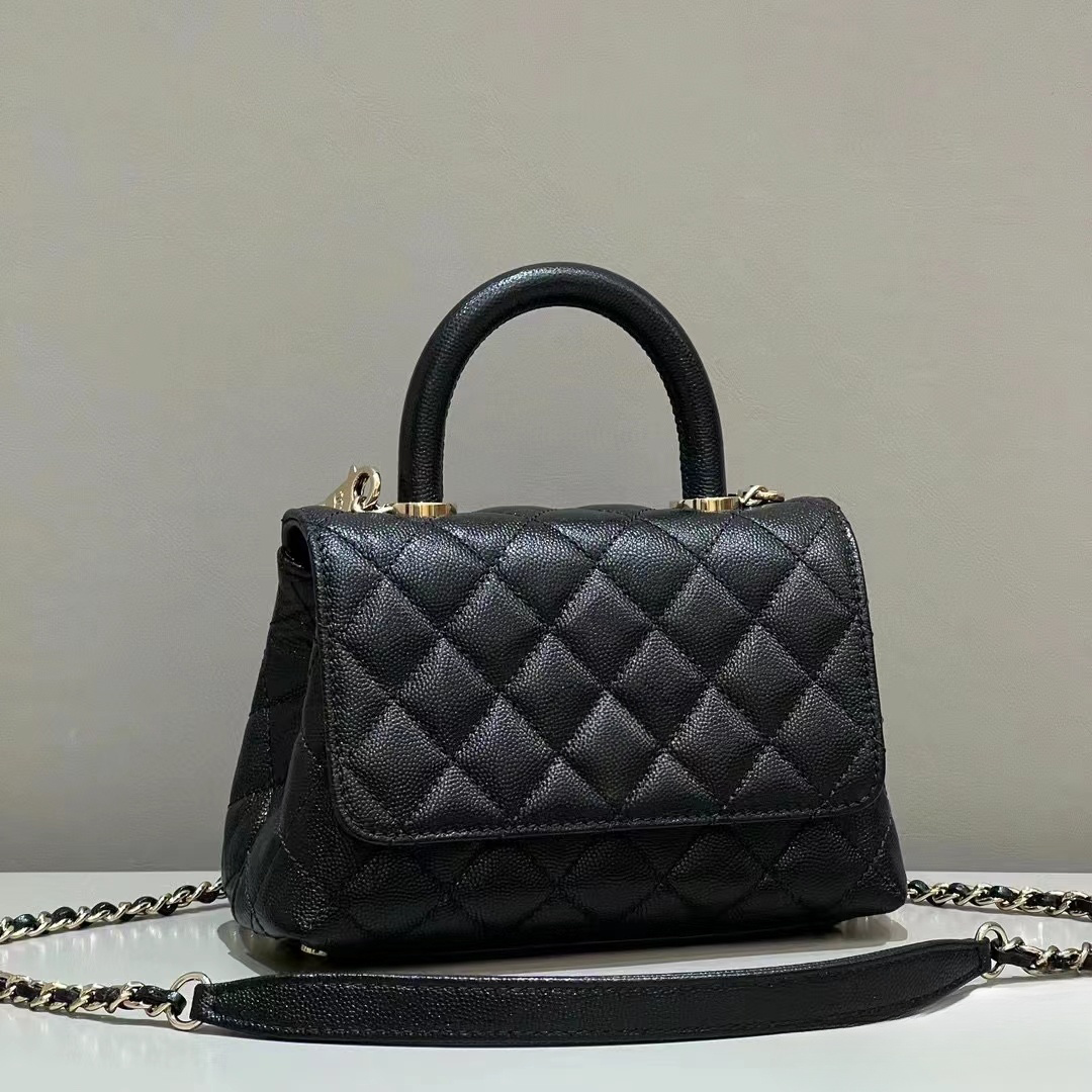 19A Designer Shoulder Bag Tote brand classic calfskin with diamond grain line fresh and elegant all-in-one 18K gold crossbody bag