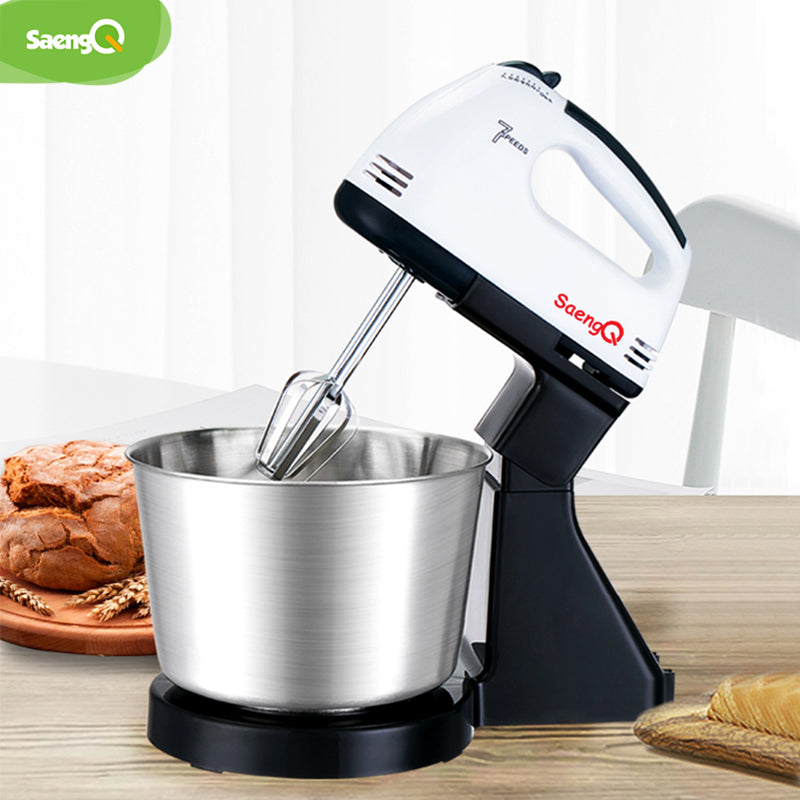 Electric Food Mixer 7 Speed Table Stand Cake Dough Mixer Handheld Egg Beater Blender Baking Whipping Cream Machine