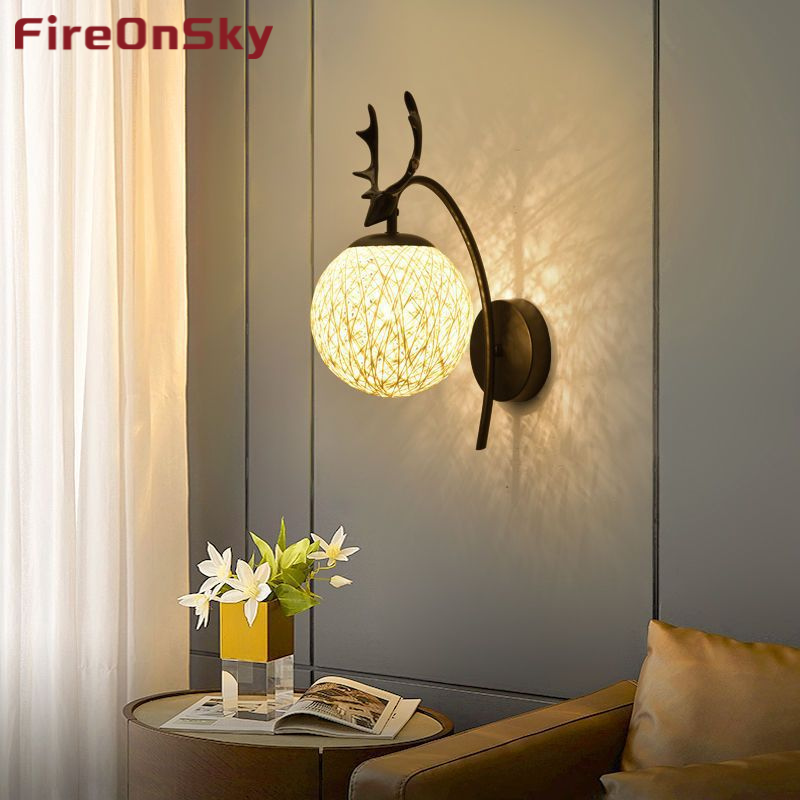 Wall lamps, bedside lamps, bedroom led, simple American-style living room, corridor lights, hotel walls 115