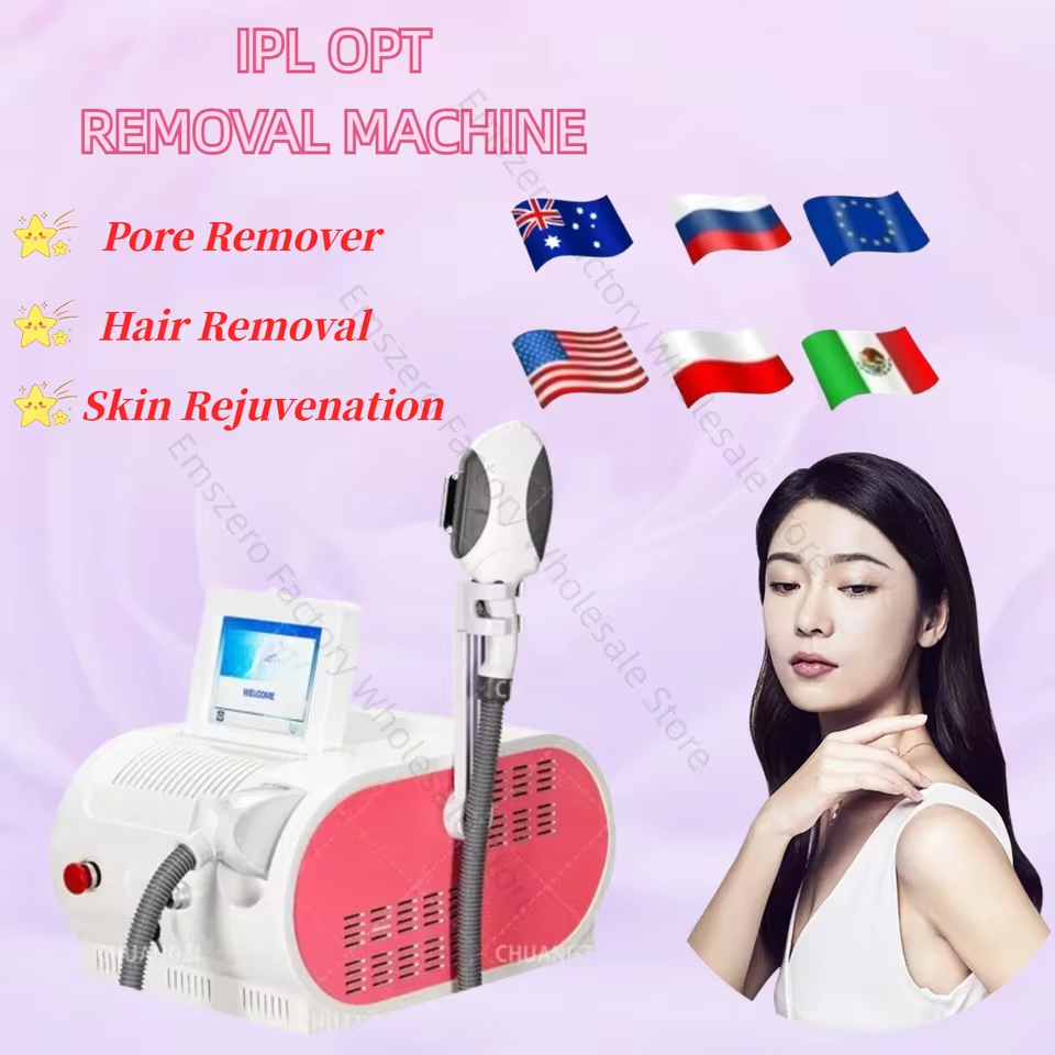 Laser Body Hair Removal Machine OPT 3 Wavelength 808nm 755nm 1064nm Ice Titanium Permanent Painless 3000W Woman Portable CE