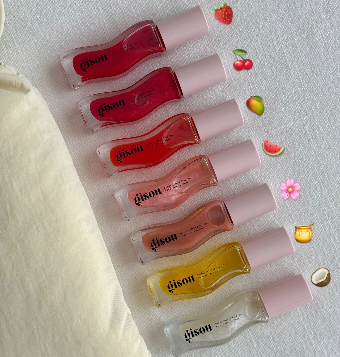 Gisou Honey Strawberry Infused Hydrating Lip Oil Nourishing Lip Moisturizer Shine Smooth Clear Shimmer Lipstick Care For Women Fast Shipping