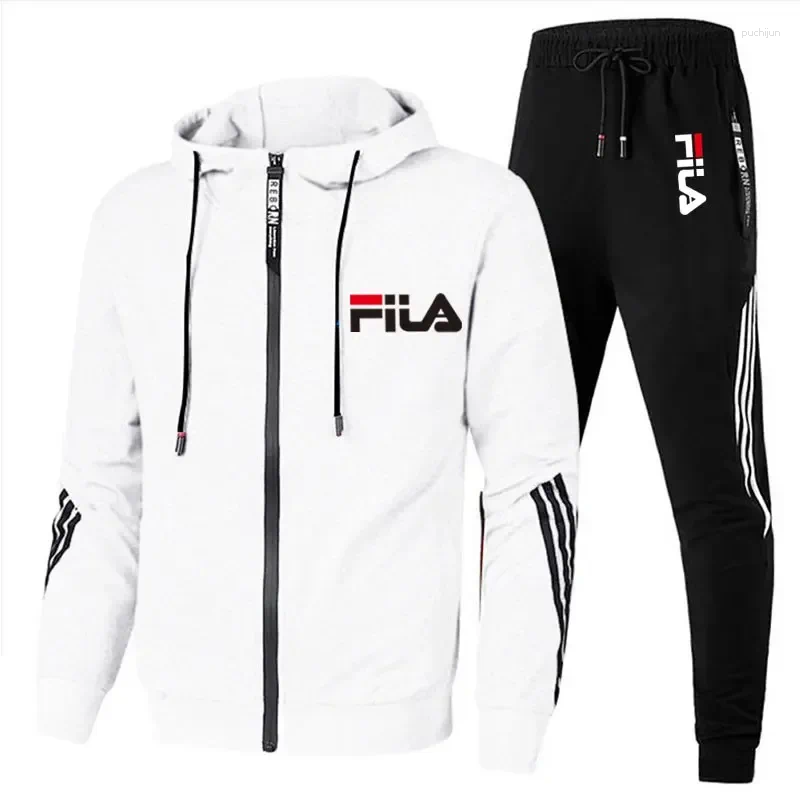 Men&#039;s Tracksuits 2025 Spring And Fall Outdoor Zipper Jacket Sweatpants Jogging Set Casual Basketball Fitness Two-piece