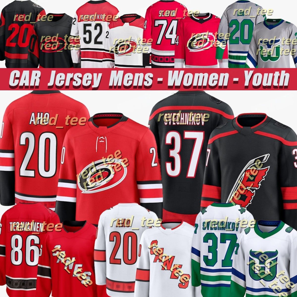 Carolinacity Hurricanes Jersey #88 Martin Necas Jersey #20 Sebastian Aho Jersey Andrei Svechnikov #7 Dmitry Orlov Martinook Shayne Hockey Jerseys