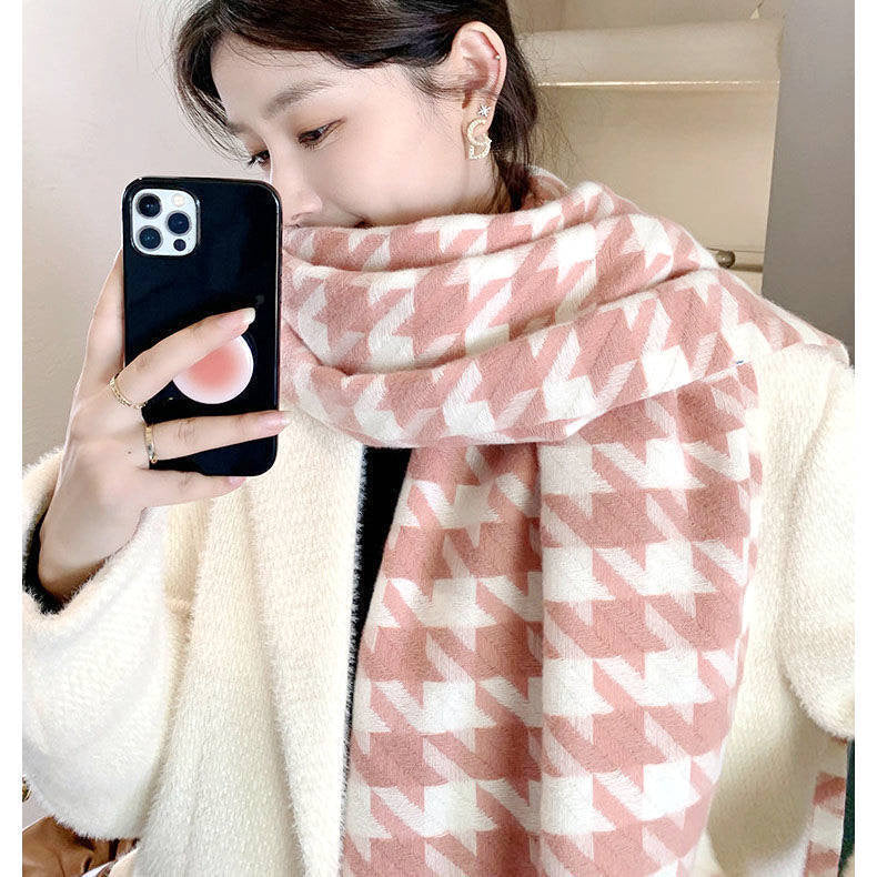 New No. 410 double-sided two-color scarf cashmere large shawl dual-purpose winter women&#039;s outerwear long