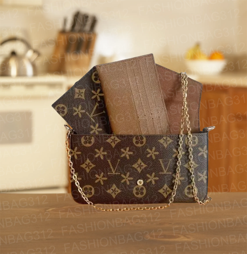 Designer shoulder bags luxury women&#039;s wallets 3-piece chain bags, crossbody underarm bags messenger bags credit card holders clutches handbags