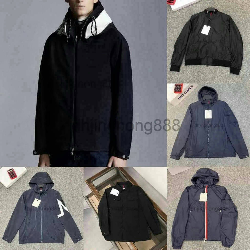 Mens Designer Jacket Arm NFC Badge Stand-up Collar Hooded Jumper Windbreakers Jacket Spring Autumn Windbreaker Arm Letter Design Mens Coat Asian Siz