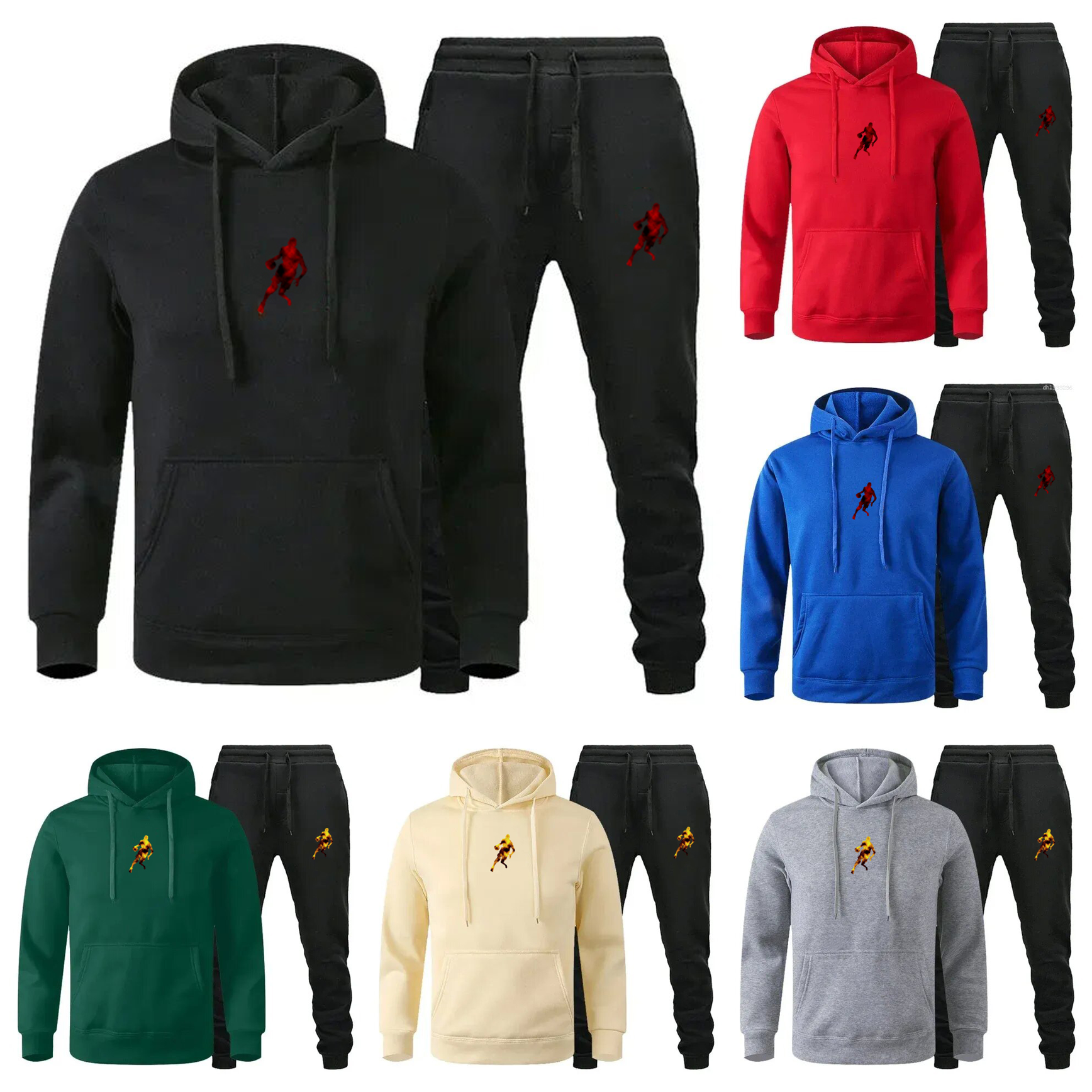 Men&#039;s Tracksuits Summer 2025 hoodie And Pant Set - Comfortable Fitness Joggers Hip-Hop Fashion Style Outdoor Leisure Sports