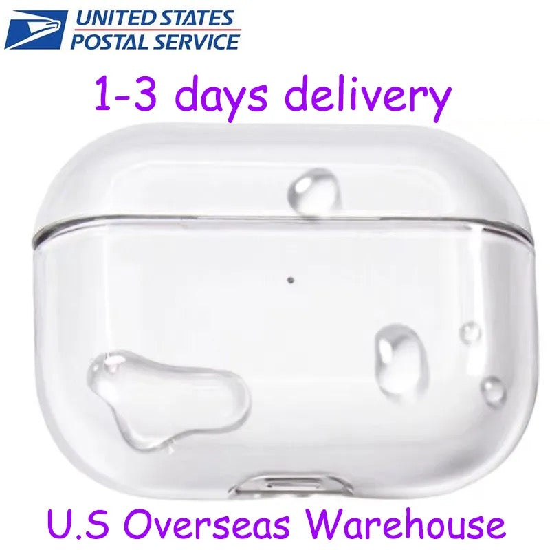 USA Stock Apple Airpods Pro 2 Airpod 3 Air pods 4th Earphones Bluetooth Headphone Accessories Solid Transparent Cover Wireless Charging Box Shockpro