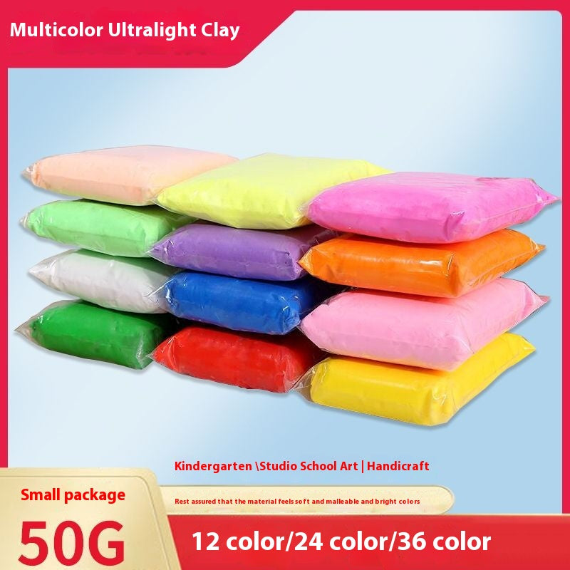 Super Light Clay Air Dry Polymer Modelling Clay Soft Creative Colorful Mud Moulding Clay DIY Crafts Gifts for Childrens Kids