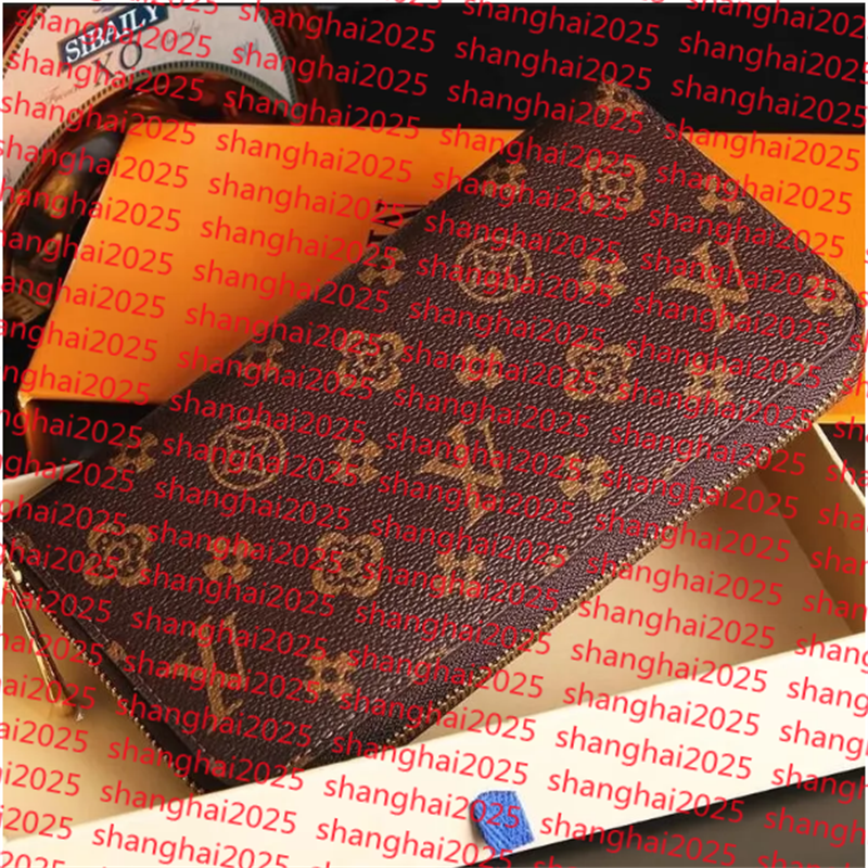 Fashion Designer Wallet Luxurys Women Short Purse Embossed Flower Letters Wallets Credit Card Holders Lady Plaid Money Clutch Bags with Orange Box