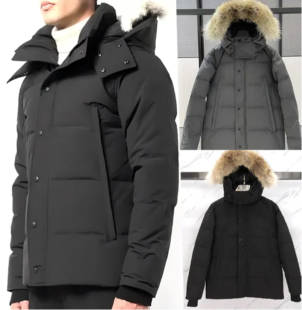 Mens Winter jacket 29 Wyndham jacket Parka Homme Warm Outerwear Wolf Fur Hooded Fourrure Manteau Jacket Coat Hiver Doudoune Black Label designer jac